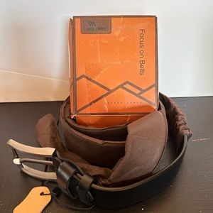 WOLFANT Full Grain Leather Belt 100% Italian Real Solid Leather 41”